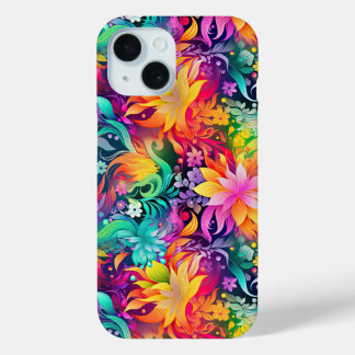 Funda Para iPhone 15 Estuche para iPhone con motivos florales de arcoir