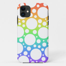 Funda Para iPhone 11 Estuche para iPhone con puntos de Rainbow Polka