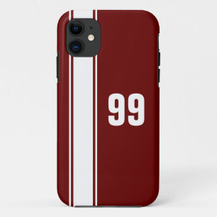 title_seo2 Estuche para iPhone con tira roja y blanca de Jers