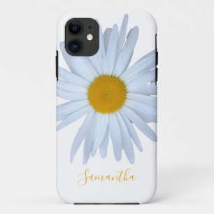 Funda Para iPhone 11 Estuche para iPhone Daisy White Yellow Script Fund