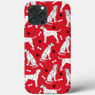 13 Pro Max Estuche para iPhone Dalmatian Paws and Bones Funda