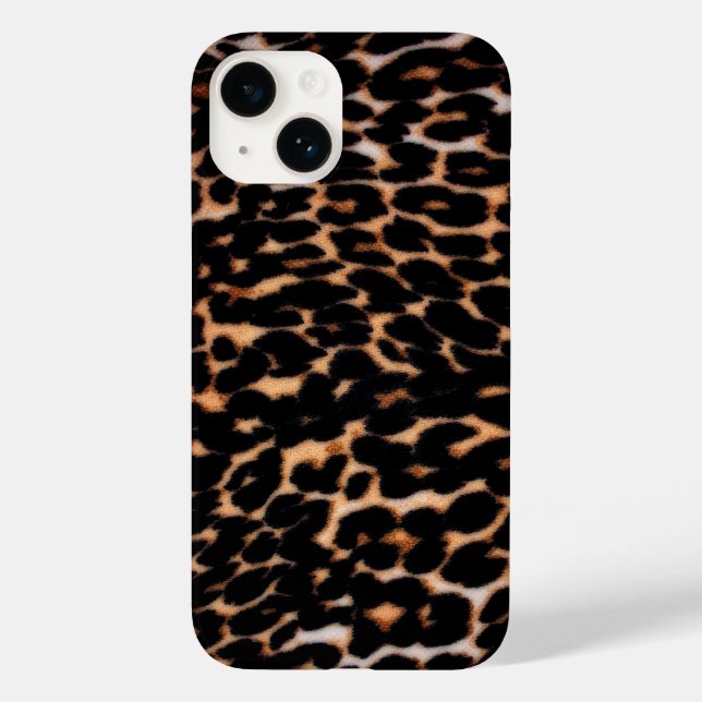 Funda De Case-Mate Para iPhone Estuche para iPhone Dark Black Leopard Print (Reverso )