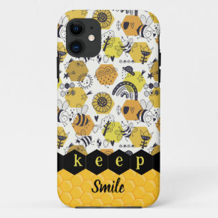 Funda Para iPhone 11 Estuche para iPhone de abejas amarillas