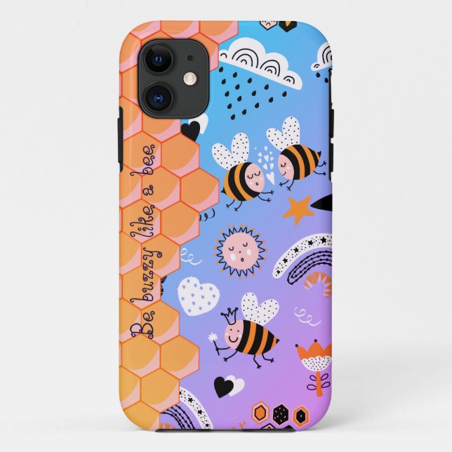 Funda De Case-Mate Para iPhone Estuche para iPhone de abejas miel-Honeycomb (Reverso)