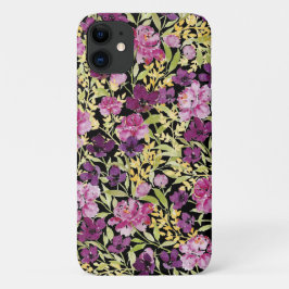 Funda Para iPhone 11 Estuche para iPhone de adormidera morada con flore
