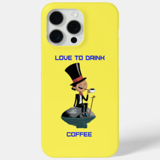 Funda Para iPhone 15 Pro Max Estuche para iPhone de amor por beber café