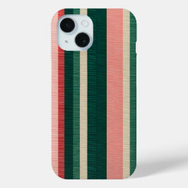 Funda Para iPhone 15 Estuche para iPhone de arte de tela a rayas colori