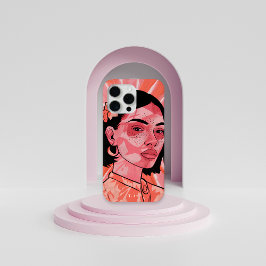 Funda Para iPhone 15 Pro Max Estuche para iPhone de arte minimalista femenino b