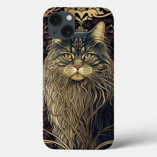 Funda Para iPhone 13 Estuche para iPhone de arte para el gato de Maine