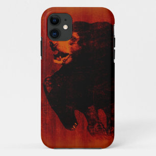 title_seo2 Estuche para iPhone de arte vintage de oso negro