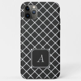 Funda Para iPhone 11 Pro Max Estuche para iPhone de Black Square Pattern