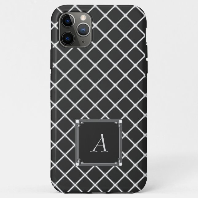 Funda De Case-Mate Para iPhone Estuche para iPhone de Black Square Pattern (Reverso)