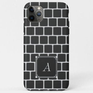 Funda Para iPhone 11 Pro Max Estuche para iPhone de Black Square Pattern