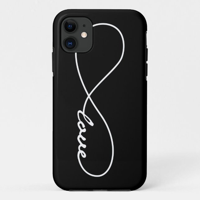 Funda De Case-Mate Para iPhone Estuche para iPhone de Black & White Love Infinity (Reverso)