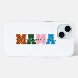 Funda Para iPhone 15 Estuche para iPhone de bloqueo de colores MAMA dur