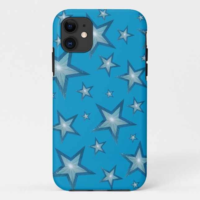 Funda De Case-Mate Para iPhone Estuche para iPhone de Blue Stars (Reverso)