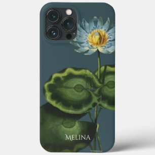 13 Pro Max Estuche para iPhone de Blue Waterlily Unique Funda