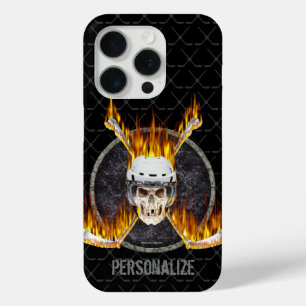 Funda Para iPhone 15 Pro Estuche para iPhone de Burning Hockey Sticks