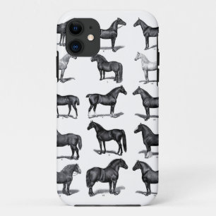 Funda Para iPhone 11 Estuche para iPhone de caballos de época
