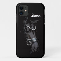 Estuche para iPhone de Carreras de caballo negro
