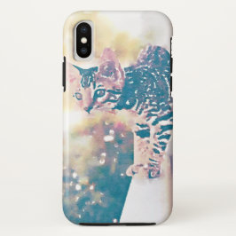 Funda Para iPhone XS Estuche para iPhone de color acuático Kitten