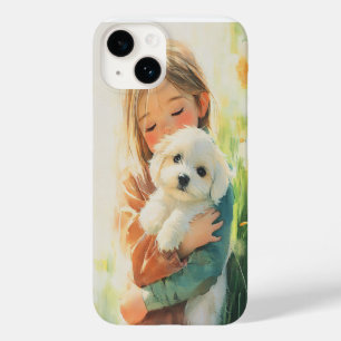 Funda Para iPhone 14 De Case-Mate Estuche para iPhone de color dulce Chica y cachorr