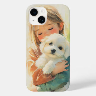 Funda Para iPhone 14 De Case-Mate Estuche para iPhone de color dulce Chica y cachorr