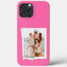 estuche para iPhone de color rosa moderno y person