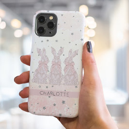 Funda Para iPhone 15 Pro Estuche para iPhone de conejo de encaje personaliz