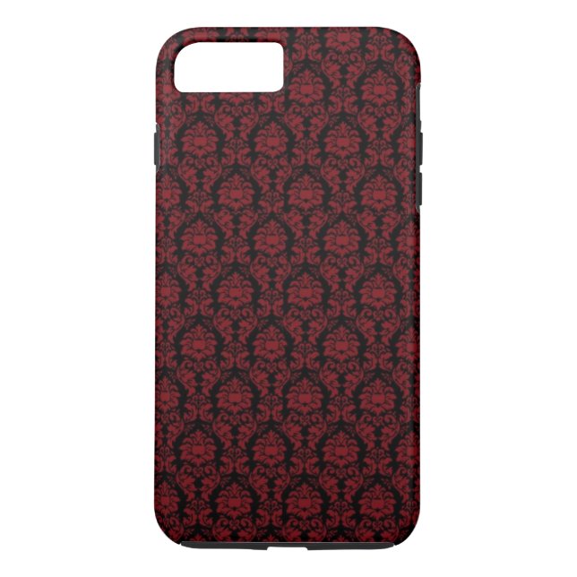 Funda De Case-Mate Para iPhone Estuche para iPhone de Damask rojo (Reverso)