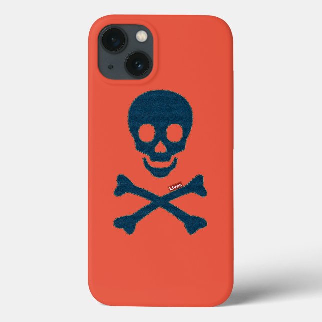 Funda De Case-Mate Para iPhone estuche para iPhone de denim skull Funda-Mate (Reverso)