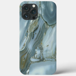 Funda Para iPhone 13 Pro Max Estuche para iPhone de diseño de mármol azul