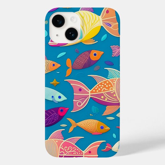Funda De Case-Mate Para iPhone Estuche para iPhone de diseño de pescado (Reverso )