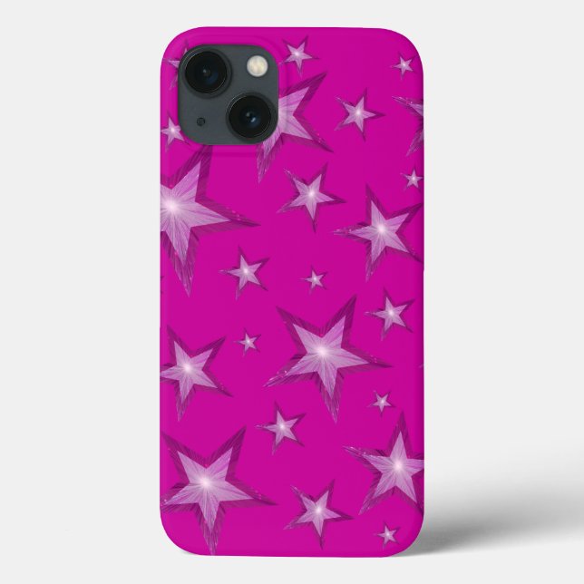Funda De Case-Mate Para iPhone Estuche para iPhone de Estrellas Rosadas (Reverso)