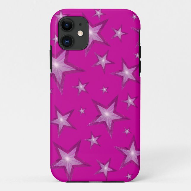 Funda De Case-Mate Para iPhone Estuche para iPhone de Estrellas Rosadas (Reverso)