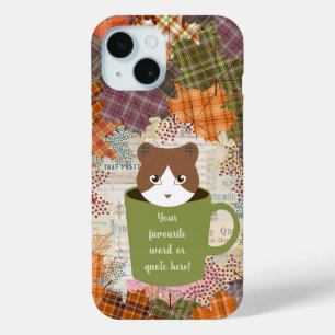 Funda Para iPhone 15 Estuche para iPhone de Fall Break Cat