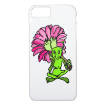 Estuche para iPhone de flor verde