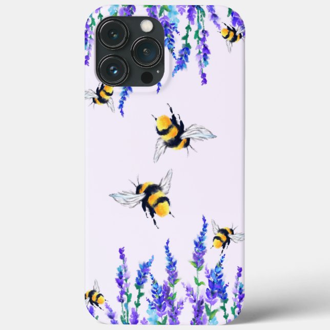 Funda De Case-Mate Para iPhone Estuche para iPhone de flores y abejas (Reverso )