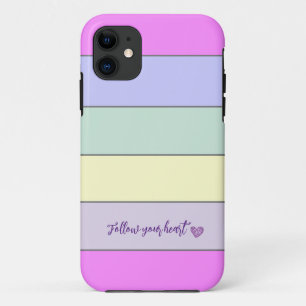 Funda Para iPhone 11 Estuche para iPhone de franjas horizontales colori