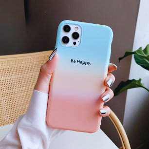 Funda Para iPhone 15 Pro Estuche para iPhone de gradiente Pastel Happy