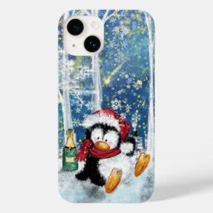 Funda Para iPhone 14 De Case-Mate Estuche para iPhone de Happy Navidades Penguin