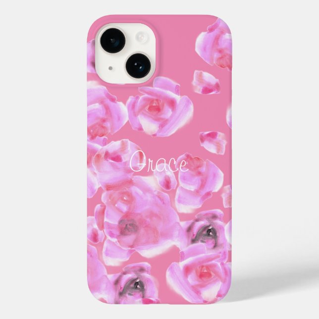 Funda De Case-Mate Para iPhone Estuche para iPhone de hermosas rosas rosadas (Reverso )