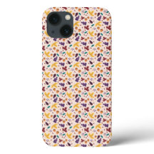 Estuche para iPhone de hojas de chocolate amarillo