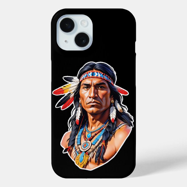 Funda De Case-Mate Para iPhone Estuche para iPhone de indio nativo americano (Reverso )