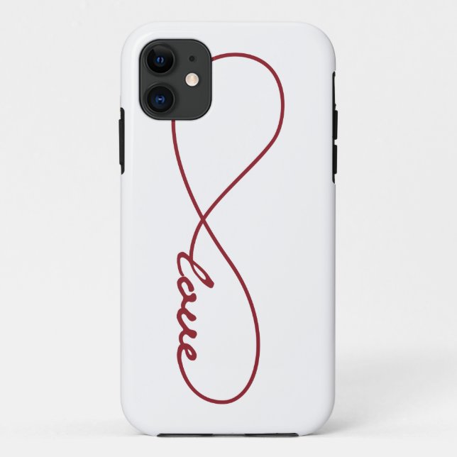 Funda De Case-Mate Para iPhone Estuche para iPhone de Infinity Love Red & White (Reverso)