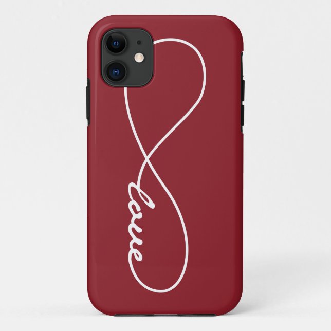 Funda De Case-Mate Para iPhone Estuche para iPhone de Infinity Love Red & White (Reverso)