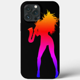 Funda Para iPhone 13 Pro Max Estuche para iPhone de jugador saxofón