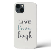 Estuche para iPhone de Live Love Laugh Typography 