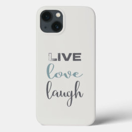 Funda Para iPhone 13 Estuche para iPhone de Live Love Laugh Typography 