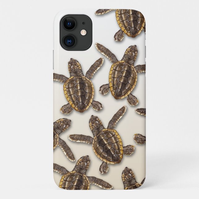Funda De Case-Mate Para iPhone Estuche para iPhone de Loggerhead Sea Turtle (Reverso)